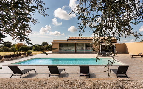 Villa Meti: Piscine, Composite, Ombre, Recours, Béton, Mobilier De Jardin, Biens, Eco Hôtel, Conception, Villa