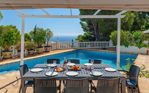 Preciados: Meubles, Mobilier De Jardin, Chaise, Table, Piscine, Table Cuisine Et Salle A Manger, Recours, Tableau De Plein Air, Ombre, Parapluie