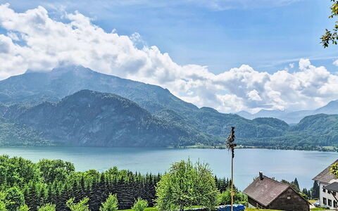 Mondsee Retreat: Ciel, Montagne, L'Eau, Montagnes Relief, Plan D'Eau, Vert, Ressources En Eau, La Nature, Nuage, Colline