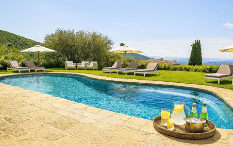 Rufina 985: Bleu, Piscine, Mobilier De Jardin, Loisir, Dalle, Aménagement Paysager, Recours, Eco Hôtel, Ombre, Villa