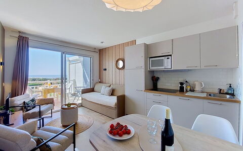 Lumière et Vue Océan: Appartement, Balcon, Côte, Hôtel, Recours, Station Balnéaire, Ville Resort, Baie, Appartement Penthouse