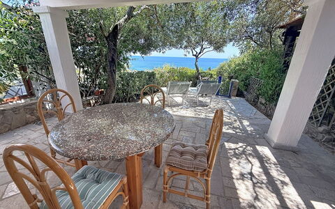 Porto Luna 1: Meubles, Mobilier De Jardin, Chaise, Table, Tableau De Plein Air, Table Cuisine Et Salle A Manger, Mer, Ombre, Recours, Côte