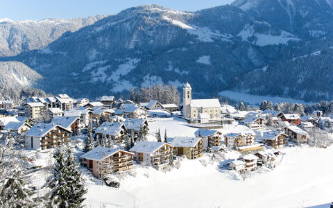 Laax 757: Montagnes Relief, Neige, Montagne, L'Hiver, Station De Montagne, Chaîne De Montagnes, Maison, Paysage, Montagnes, Village
