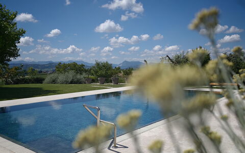 Villa Mulberry Garden - Esclusiva con Piscina Priv: Bleu, Piscine, Réflexion, Miroir D'Eau, Mobilier De Jardin, Ombre