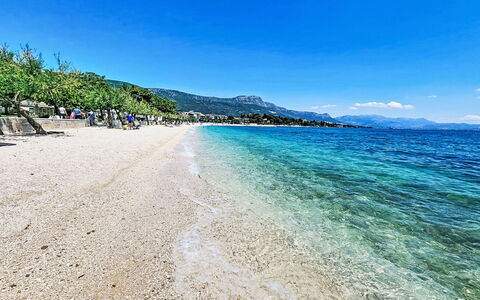 Kaštela 302: Bleu, Plage, Plan D'Eau, L'Eau, Côte, Cotiers Et Relief Océaniques, Rive, Mer, Été, Le Sable