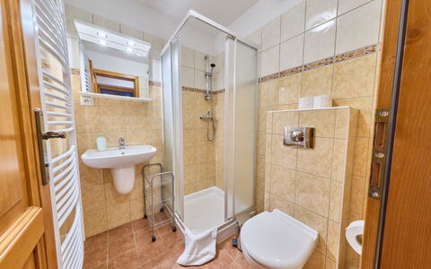 Penzion Exnar: Sol, Design Intérieur, Sol, Pièce, Luminaire Plomberie, Plomberie, Miroir, Évier, Robinet, Hôtel