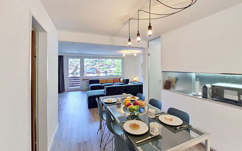 Saphir: Design Intérieur, Cuisine, Plafond, Sol, Meubles, Sol, Pièce, Appartement, Comptoir, Table Cuisine Et Salle A Manger