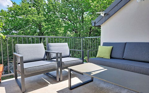 Orba: Design Intérieur, Appartement, Balcon, Dur, Tache De Bois, Parquet, Balustrade, Daylighting, Hôtel, Appartement Penthouse