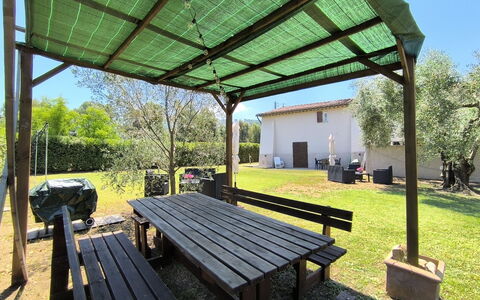 Scarlino 35: Ombre, Canopée, Structure En Plein Air, Belvédère, Pavillon, Jardin, Loisir, Arrière-Cour, Mobilier De Jardin, Pergola