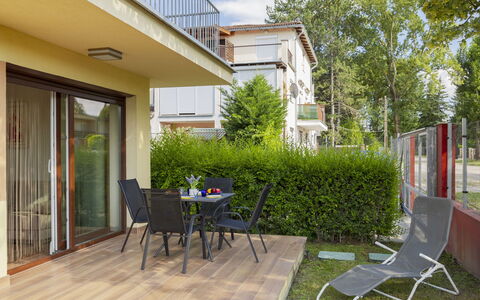 Patti 1: Meubles, Table Cuisine Et Salle A Manger, Chaise, Sol, Mer, Balcon, Océan, Recours, Eco Hôtel, Salle À Manger
