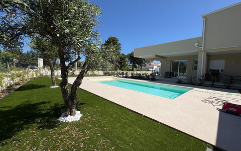Villa Marzia - Augusta: Arbre, Piscine, Jardin, Ombre, Aménagement Paysager, Recours, Biens, Pelouse, Cour