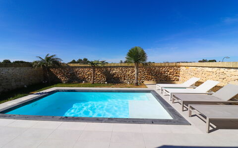 Villa Ginevra Luxury Otranto: Bleu, Piscine, Composite, Recours, Mobilier De Jardin, Tuile, Hôtel, Conception, Villa, Eco Hôtel