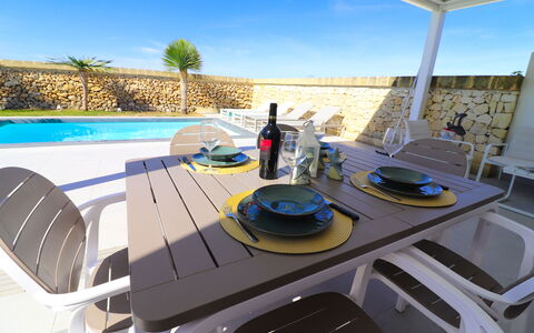 Villa Ginevra Luxury Otranto: Meubles, Mobilier De Jardin, Piscine, Chaise, Recours, Tableau De Plein Air, Ombre, Eco Hôtel, Patio, Hôtel