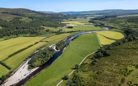 Strathnoon: Plan D'Eau, Paysage Naturel, Paysage, Plaine, Prairie, Banque, Cours D'Eau, Rivière, Photographie Aérienne, Vue Du Ciel