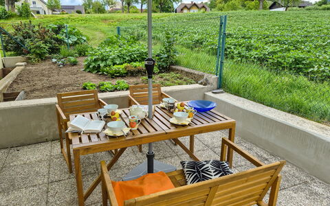 Haus Valentin: Meubles, Mobilier De Jardin, Table, Bois, Chaise, Tableau De Plein Air, Table Cuisine Et Salle A Manger, Jardin, Tache De Bois, Pot De Fleur