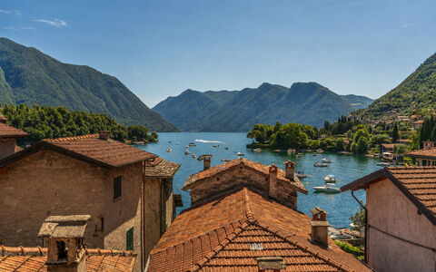 Next Comacina, Lago di Como: Montagnes Relief, Montagne, L'Eau, Plan D'Eau, Bateau, Colline, Navire, Chaîne De Montagnes, Montagnes, Maison