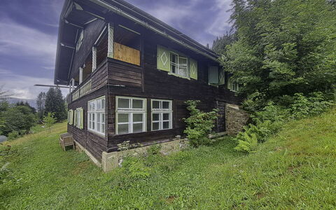 Grafenast: Herbe, Bâtiment, Maison, Chalet, Domicile, Zone Rurale, Toit, Lot Terre, Pente, Ferme