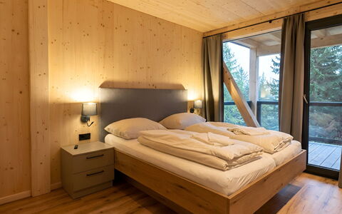 02 Nth031 Sup Chalet mit Sauna und Hot Tub 2 Etage: Design Intérieur, Pièce, Chambre, Plafond, Dur, Lit, Tache De Bois, Cadre De Lit