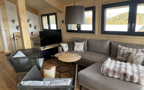 02 Nth051 18B Sup Chalet mit Sauna und Hot Tub 2 e: Meubles, Bois, Design Intérieur, Sol, Canapé, Sol, Salon, Domicile, Pièce, Throw Pillow