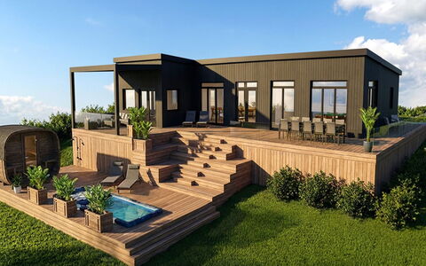 Hubertina - 900M from the Sea: Biens, Plate-Forme, Cour, Dur, Conception, Porche, Ombre, Villa, Lumber, Ferme