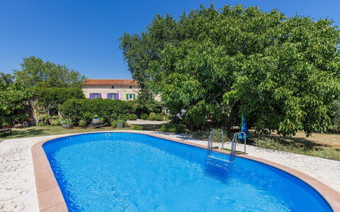 Nina: Bleu, Piscine, Ombre, Loisir, Jardin, Arrière-Cour, Aménagement Paysager, Biens, Hacienda, Cour