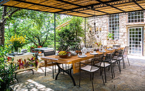 Borgo San Polino: Meubles, Chaise, Table, Mobilier De Jardin, Tableau De Plein Air, Table Cuisine Et Salle A Manger, Restaurant, Jardin, Arrière-Cour, Patio