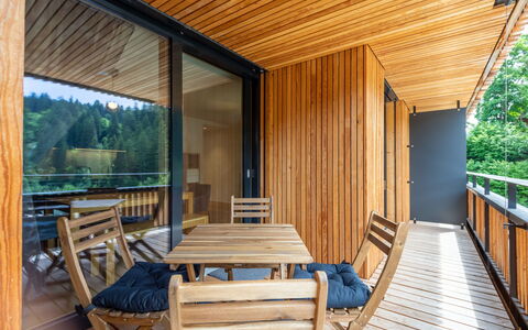 Vallada 14-01: Bois, Porche, Dur, Tache De Bois, Balcon, Planche, Parquet, Eco Hôtel, Plate-Forme, Contre-Plaqué