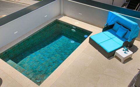 Alta: Bleu, Piscine, Sol, Sol, Composite, Mobilier De Jardin, Tuile, Conception, Chaise, Balancelle