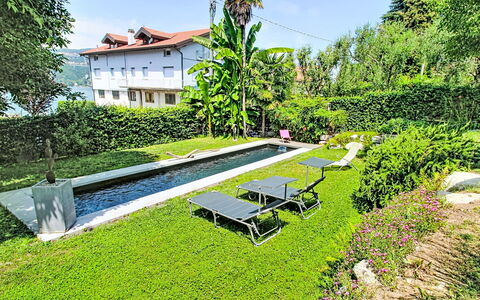 Emma: Arbuste, Piscine, Jardin, Pelouse, Aménagement Paysager, Arrière-Cour, Recours, Cour, Biens, Caractéristique De L'Eau