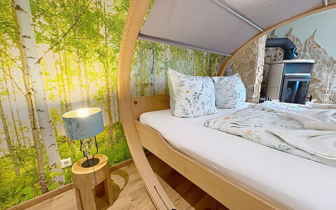 Bionestlein Premium-Appartment mit Sauna: Design Intérieur, Meubles, Chambre, Lit, Literie, Oreiller, Pièce, Linge, Drap De Lit, Coussin