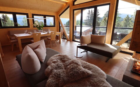 02 Nth050 18A Sup Chalet mit Sauna und Hot Tub 2 e: Bois, Chalet, Dur, Cabane En Rondins, Chaise, Tache De Bois, Matériau Naturel, Conception, Lumber, Salon