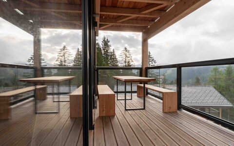 03 Nth032 Deluxe Chalet mit Sauna und Hot Tub: Bois, Parquet, Dur, Sol, Sol, Planche, Tache De Bois, Plafond, Plate-Forme, Porche