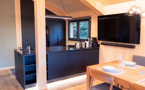 02 Nth030 Sup Chalet mit Sauna und Hot Tub 2 Etage: Bois, Sol, Design Intérieur, Sol, Plafond, Dur, Tache De Bois, Comptoir, Cuisine, Vernis