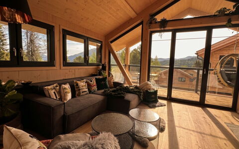 02 Nth056 18G Sup Chalet mit Sauna und Hot Tub 2 e: Bois, Design Intérieur, Plafond, Meubles, Salon, Domicile, Pièce, Dur, Canapé, Parquet