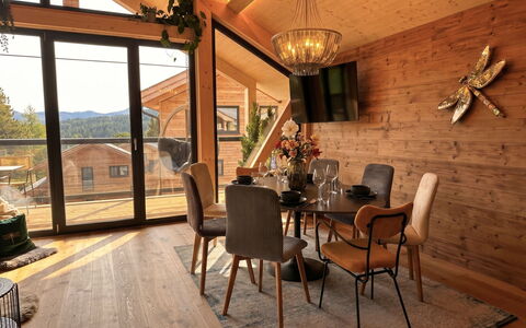 02 Nth056 18G Sup Chalet mit Sauna und Hot Tub 2 e: Meubles, Design Intérieur, Bois, Plafond, Sol, Parquet, Sol, Salon, Luminaire, Éclairage
