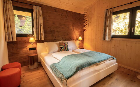 02 Nth056 18G Sup Chalet mit Sauna und Hot Tub 2 e: Bois, Design Intérieur, Chambre, Lit, Meubles, Sol, Sol, Maison, Domicile, Plafond