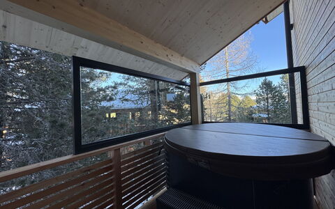 02 Nth052 18C Sup Chalet mit Sauna und Hot Tub 2 e: Maison, Arbuste, Domicile, Zone Résidentielle, Biens, Chalet, Hacienda, Cour, Ombre, Pelouse