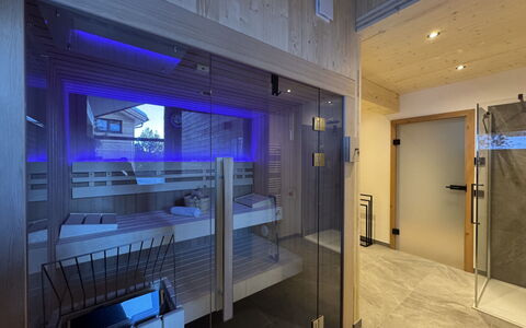 02 Nth053 18D Sup Chalet mit Sauna und Hot Tub 2 e: Maison, Arbuste, Domicile, Zone Résidentielle, Biens, Chalet, Hacienda, Cour, Ombre, Pelouse