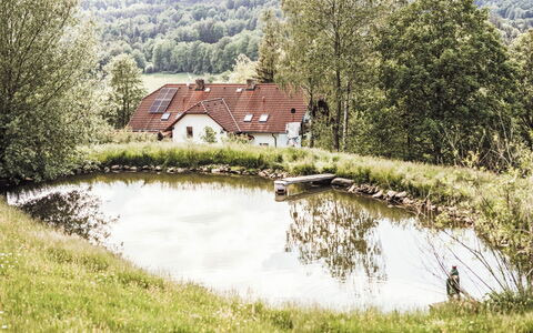U Šenkýře Mikeše: Plan D'Eau, Paysage Naturel, Cours D'Eau, Paysage, Banque, Maison, Zone Rurale, Étang, Domicile
