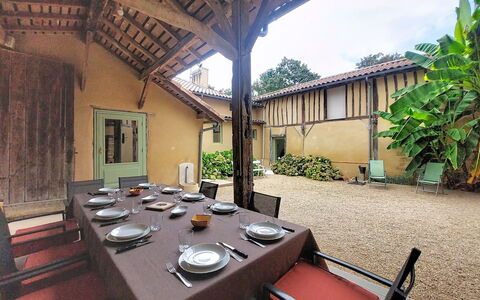 La Ferme de Bordenave: Bleu, Balcon, Balustrade, Appartement, Clôture, Mer, Recours, Condominium, Piscine, Hôtel