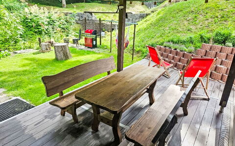 Sára: Meubles, Bois, Mobilier De Jardin, Table, Tableau De Plein Air, Jardin, Banc, Dur, Tache De Bois, Extérieur Banc