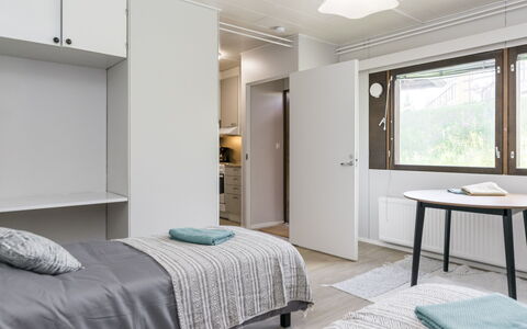 Heinävesi Homes D5: Meubles, Design Intérieur, Sol, Sol, Mur, Lit, Chambre, Bois, Plafond, Pièce