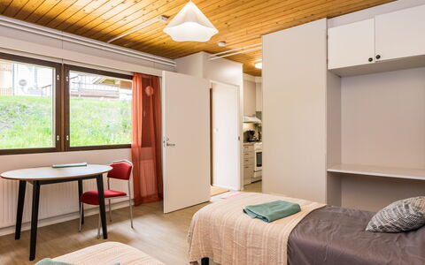 Heinävesi Homes D6: Design Intérieur, Meubles, Mur, Chambre, Sol, Sol, Lit, Bois, Plafond, Pièce