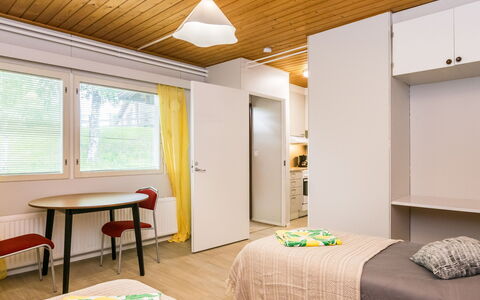 Heinävesi Homes D8: Design Intérieur, Mur, Chambre, Sol, Lit, Meubles, Sol, Bois, Plafond, Pièce