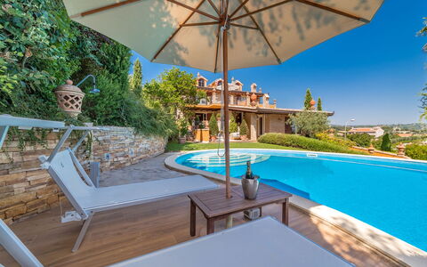 Fontespina 6: Bleu, Piscine, Recours, Eco Hôtel, Biens, Villa, Hacienda, Parapluie, Mobilier De Jardin, Loisir