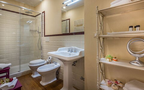 Le Querce dei Medici 12+2: Sol, Siège De Toilette, Design Intérieur, Luminaire Plomberie, Sol, Salle De Bains, Toilette, Lavabo, Évier, Plomberie