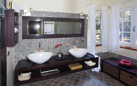 Virginia 8: Salle De Bains, Design Intérieur, Lavabo, Luminaire Plomberie, Mur, Évier, Sol, Comptoir, Robinet, Miroir