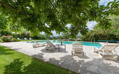 Villa Ambrah 12+1: Piscine, Mobilier De Jardin, Jardin, Ombre, Recours, Chaise, Dalle, Eco Hôtel, Aménagement Paysager, Arrière-Cour