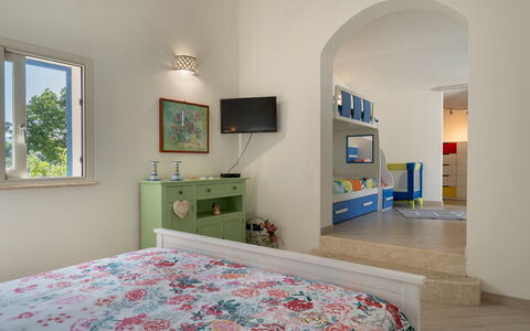 Villa Olimpia 6+2: Meubles, Design Intérieur, Mur, Chambre, Sol, Sol, Plafond, Lit, Bois, Pièce