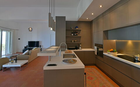 Villa Armonia 8: Design Intérieur, Cuisine, Sol, Comptoir, Meubles, Plafond, Sol, Appareil De Cuisine, Pièce, Luminaire